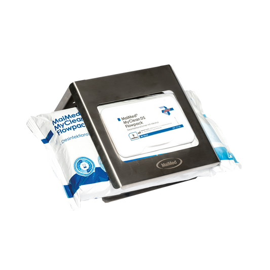 MaiMed flowpackhouder van RVS voor wandmontage | Pak (1 stuk)