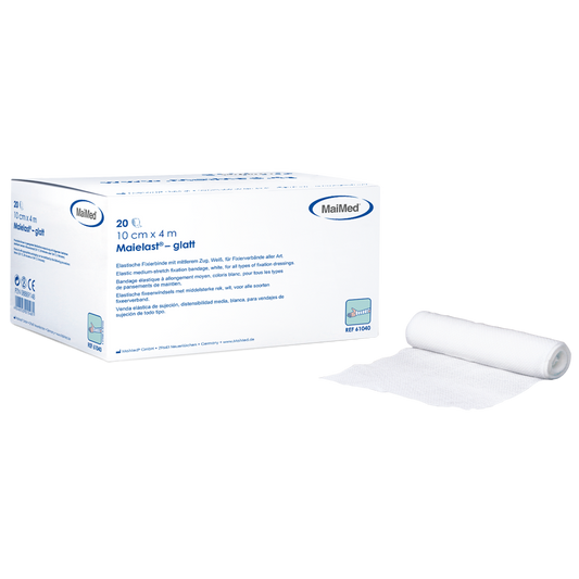 Maielast-gladde elastische fixeerzwachtels, 20 stuks/doos