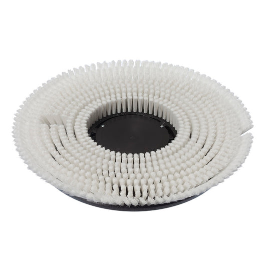 Die Diversey Nass-Shampoonierbürste (Ø 43 cm) verfügt über dichte, konzentrische Borsten auf schwarzem Grund, ideal für die Teppichreinigung mit TASKI ergodisc 165, 200 oder duo. Wird als Einzelstück pro Packung geliefert.