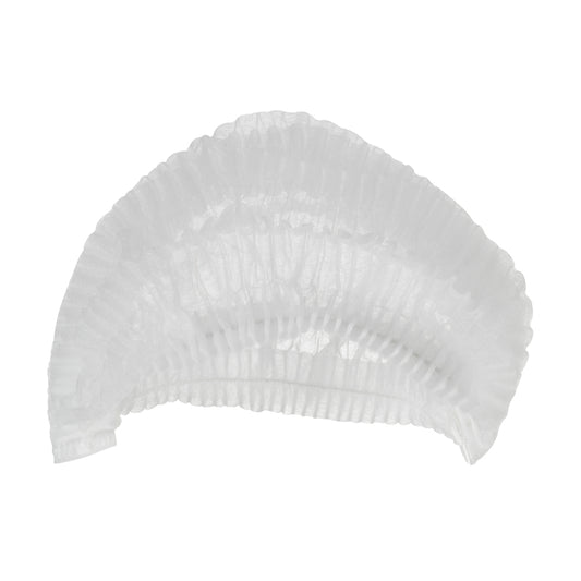 Die KleenGuard® A10 Leichte Haube von Kimberly-Clark GmbH ist eine weiße, leichte Mobcap mit einem elastischen Band aus dünnem, geknittertem Material - ideal für den Einsatz im medizinischen Bereich, in der Lebensmittelversorgung oder in Reinräumen. Die Packung enthält 1000 Kappen in Universalgröße.