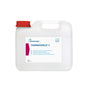 Witte 5-liter kunststof jerrycan met rode dop en het opschrift "Dr. Schumacher THERMOSHIELD C | Kanister (5 l)" van Dr. Schumacher GmbH, met blauw-wit, meertalig etiket voor professionele oppervlakte-desinfectie.
