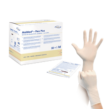 MaiMed-Flex Plus PF-steriele poedervrije latex operatiehandschoenen, 50 paar/doos