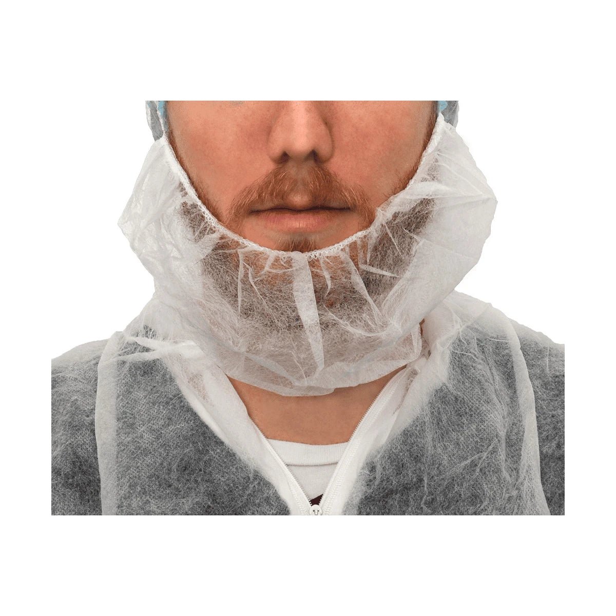 MaiMed-Beard, baardbescherming van wit fleece, met latexvrije elastische band, 100 stuks/pak | Pak (100 stuks)