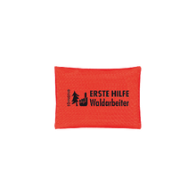 EHBO-set voor bosarbeiders in een oranje nylon tas met ritssluiting