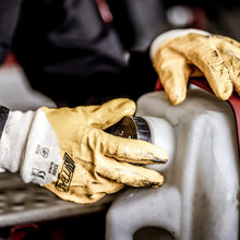 NITRAS nitrilhandschoenen, natuurlijke kleur / geel