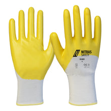 NITRAS nitrilhandschoenen, wit/geel