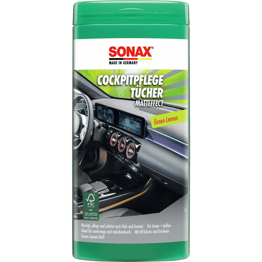 SONAX CockpitPflegeTücher Matteffect Green Lemon Box