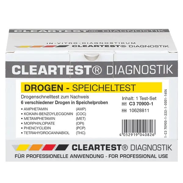 Duidelijkste drugsspeekseltest AMP50/MET50/OPI40/COC20/THC25/BZO20 Verpakking: 5 tests | Pakket (5 testen)