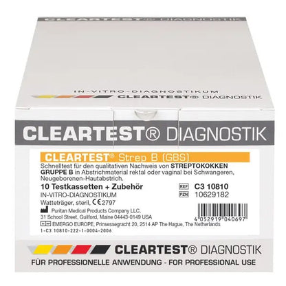 Cleartest Strep-B (GBS) Streptococcus B-test, verpakking: 10 tests | Pakket (10 testen)