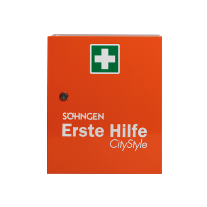Verbandschrank HEIDELBERG City Style Norm orange