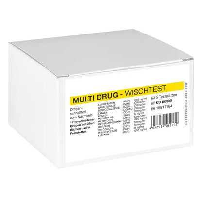 Cleartest Multi Drug veegtest 12-voudige medicijncombinatie, testplaat