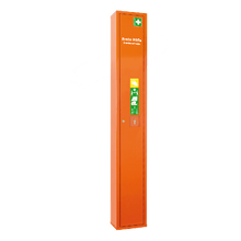 Staande kast voor EHBO-brancard, oranje, leeg