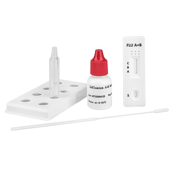 Pak. *Helderste licht Influenza A+B* Verpakking: 10 tests, inclusief accessoires | Pakket (10 testen)