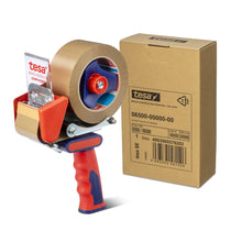 tesa 6500 Handafroller voor verpakkingstape – Geluidsarm, voor rollen met een breedte van 50 mm – Toepassing