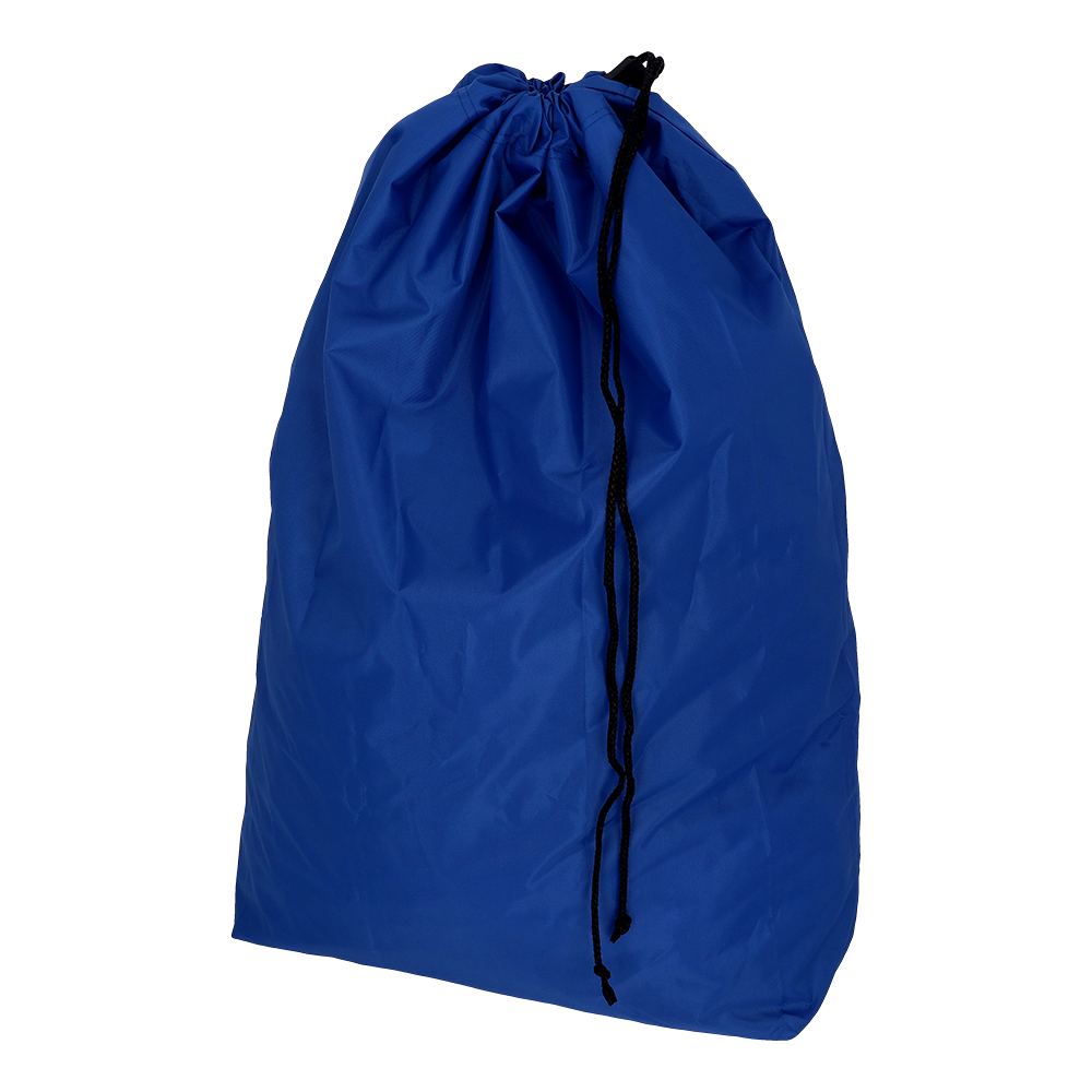 Der EMIL DEISS KG (GmbH + Co.) DEISS 6509 ist ein großer blauer Stoffabfallsack (650x870 mm), der hochkant mit einem schwarzen Kordelzug abgebildet ist. Er wird in Kartons zu 50 Stück verkauft und ist perfekt für die umweltfreundliche Abfallentsorgung.