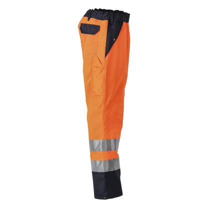 MASCOT® Linz-overbroek, signalisatie oranje/marineblauw