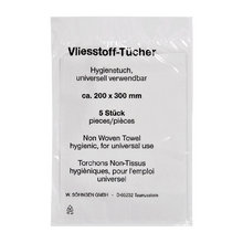 Vliesdoekjes 200 x 300 mm, per 5 stuks