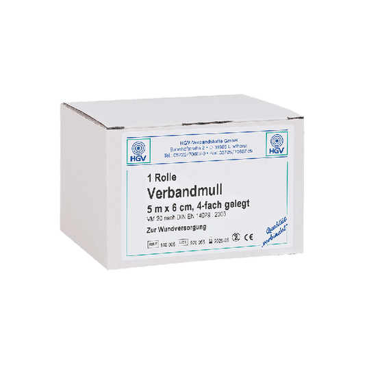 Gaasverband, spreekuurverpakking 5 m x 6 cm