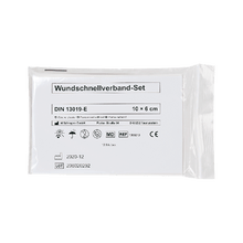 Set met snelverbandpleisters 10 x 6 cm, 12 stuks