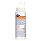 Een doseerfles van 500 ml Diversey Clax Magic Protein vlekverwijderaar voor bloed, eiwit, voedsel en gras met tuitdop en meertalig etiket van Diversey Deutschland GmbH & Co. OHG.