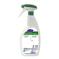 Een 750 ml Oxivir Excel™ Foam desinfectiereiniger met AHP, gebruiksklaar, van Diversey Deutschland GmbH & Co. OHG, staat met schuimsproeier en groen-witte spuitkop voor een witte achtergrond.