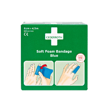 Cederroth Soft Foam-verband, blauw, 4,5 m x 6 cm, navulling 51011010