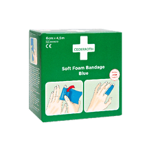 Cederroth Soft Foam-verband, blauw, 4,5 m x 6 cm, navulling 51011010