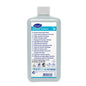 Die 1-Liter-Flasche Soft Care Sensitive der Diversey Deutschland GmbH & Co. OHG verfügt über ein blau-weißes Etikett mit mehrsprachigen Produktinformationen und Anwendungssymbolen und ist somit ideal für empfindliche Haut und die sanfte tägliche Handreinigung.