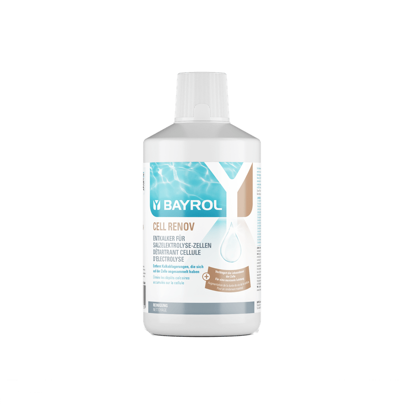 BAYROL Cell Renov 1 L Sterke vloeibare ontkalker voor zoutelektrolysecellen