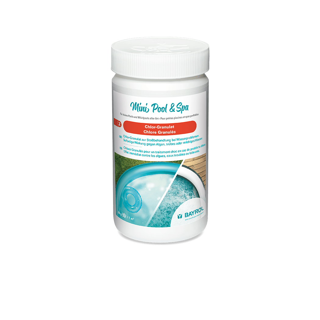 BAYROL Mini Pool & Spa Chloorgranulaat 1 kg voor schokbehandeling bij waterproblemen | Bus (1 kg) 