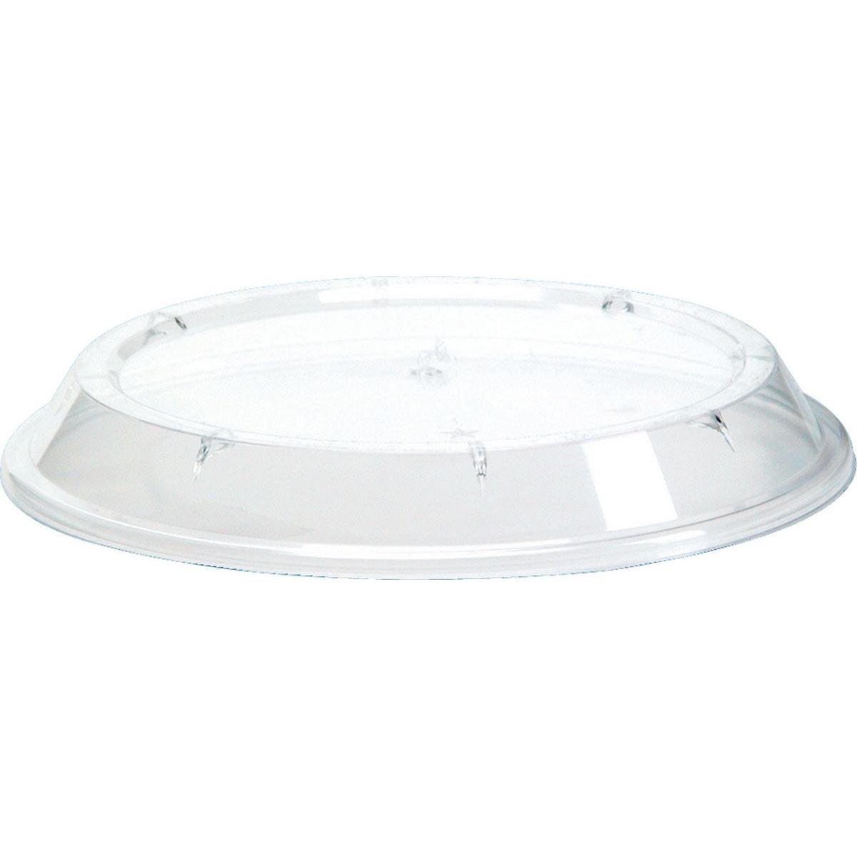 Het deksel voor 119568 van Duni GmbH is een transparant, rond PS-deksel (106x106x14 mm), licht gewelfd met een gladde rand en een vlakke midden, precies passend voor voedselverpakkingen. Verpakking met 100 stuks.