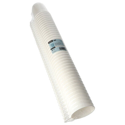 Starpak 40 koffiekopjes van wit PS, 0,25l Ø 8cm · 8,5cm, in krimpfolie verpakking – praktisch voor dagelijks gebruik.