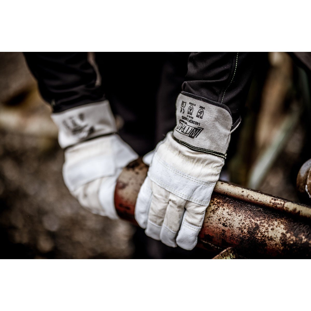 NITRAS HADES, snijbeschermingshandschoenen, natuurlijke kleur / grijs