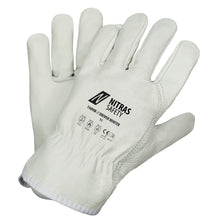 NITRAS DRIVER WINTER, handschoenen van volnerf rundleer, grijs