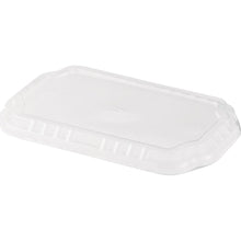 Der Duni GmbH Deckel für Take-Away PP-Schalen 256x163 mm aus transparentem APET ist auf weißem Hintergrund zu sehen. Der rechteckige, gerippte Deckel eignet sich perfekt zur sicheren Verpackung von Speisen. Die Packung enthält 246 Stück.