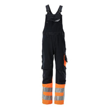 MASCOT® Sunderland tuinbroek, zwartblauw/fluo oranje