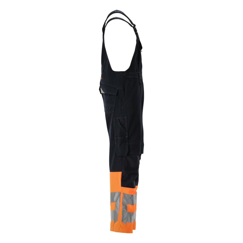 MASCOT® Sunderland tuinbroek, zwartblauw/fluo oranje