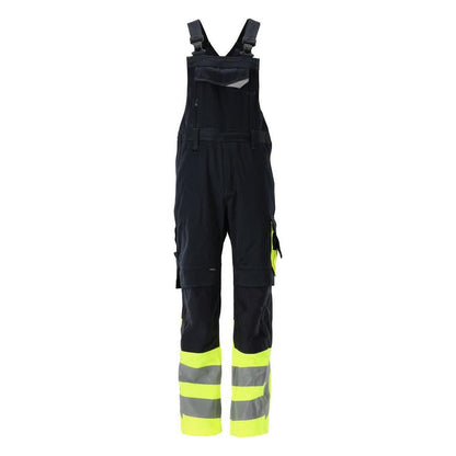 MASCOT® Sunderland tuinbroek, zwartblauw/fluo geel