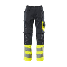 MASCOT® Leeds broek, zwartblauw/signaleringsgeel