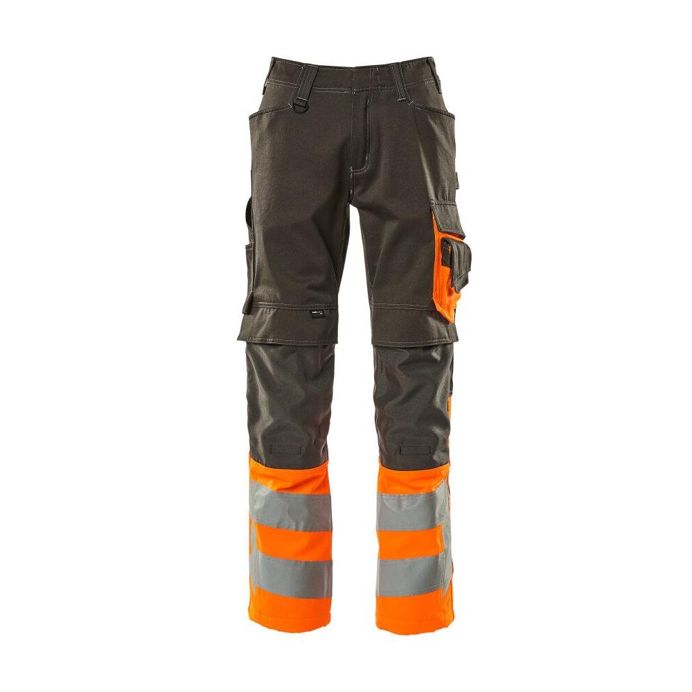 MASCOT® Leeds broek, donker antraciet/fluo oranje