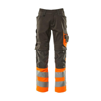 MASCOT® Leeds broek, donker antraciet/fluo oranje