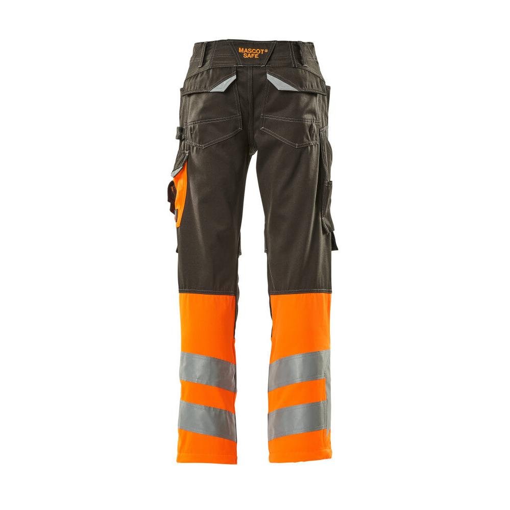 MASCOT® Leeds broek, donker antraciet/fluo oranje
