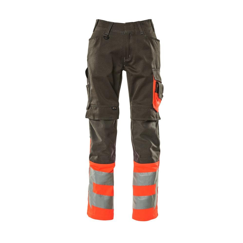 MASCOT® Leeds broek, donker antraciet/signaleringsrood
