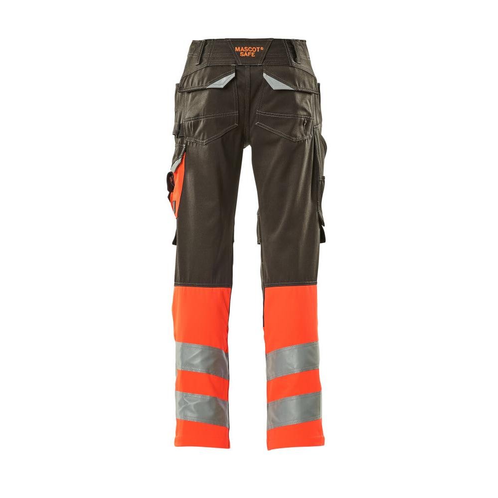 MASCOT® Leeds broek, donker antraciet/signaleringsrood