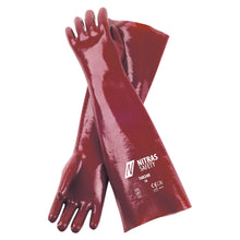 NITRAS PVC-handschoenen, rood, EN 388 katoenen jersey | Pakket (12 paar)