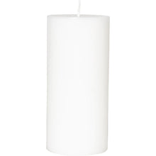 Die Stumpenkerze der Duni GmbH (100% Stearin, 150 x 70 mm, ca. 50h) steht aufrecht mit sichtbarem Docht auf weißem Grund - eine umweltfreundliche Kerzenwahl.