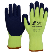 NITRAS WINTER BLOCKER, winterhandschoenen, neon geel/blauw