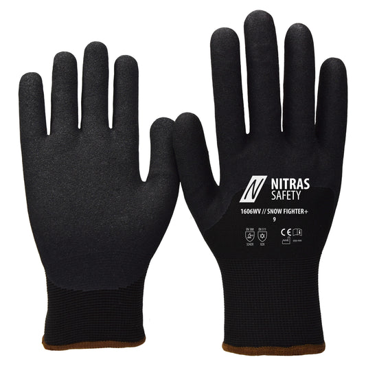 NITRAS SNOW FIGHTER+, winterhandschoenen, zwart
