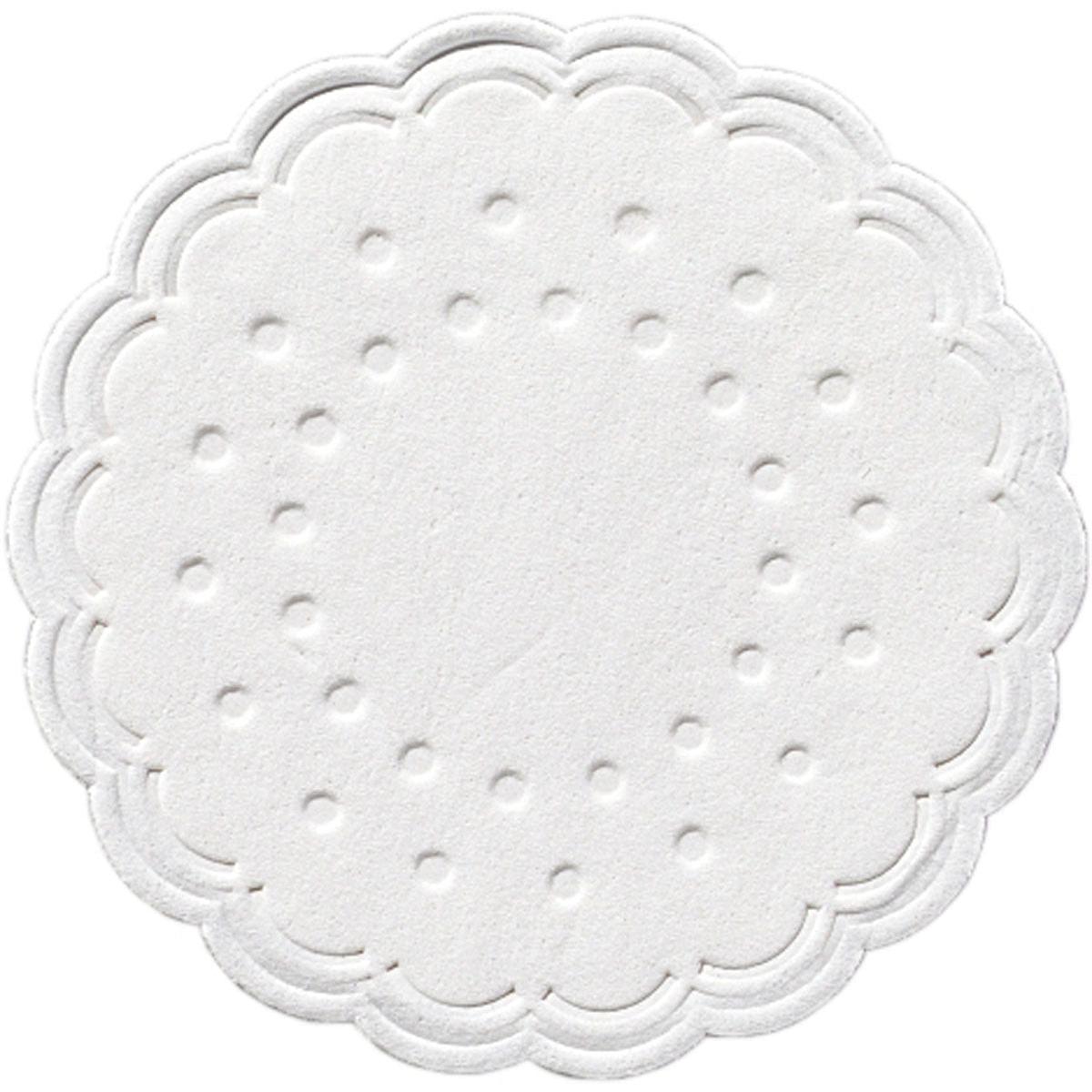 De Duni GmbH onderzetter (Ø 7,5 cm, wit) is een 8-laagse ronde onderzetter met golfrand en reliëfpatroon - perfect voor dranken in de hoogstaande gastronomie. Verpakking bevat 250 stuks (8 stuks per verpakking).