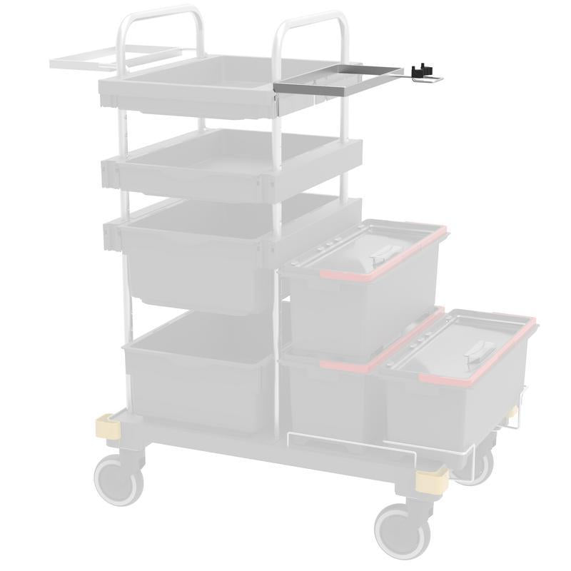 VERMOP houder voor chemiecentrum met handvathouder op traverse, 34 x 27 x 9 cm